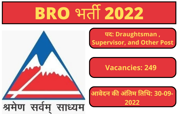 BRO Recruitment 2022: Apply For 246 Vacancies Now